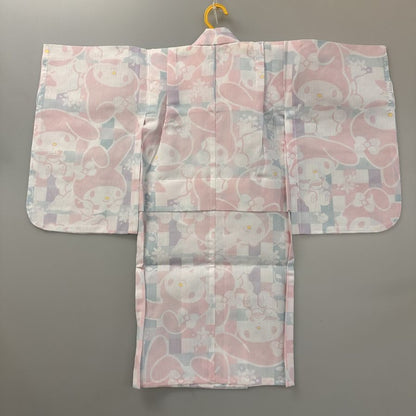 ふりふ 浴衣 サンリオ マイメロディ サイズ100 レディース キッズ ピンク系【AFB10】【中古】