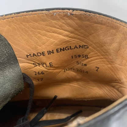 サンダース ミリタリーダービーブーツ 1595B ブラック メンズ サイズUK7 Sanders 約25.5cm【AFC44-2】