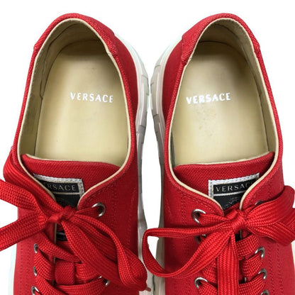 ヴェルサーチェ ローカットスニーカー メデューサ キャンバス ユニセックス サイズ40 VERSACE 約26.5cm【AFD12】