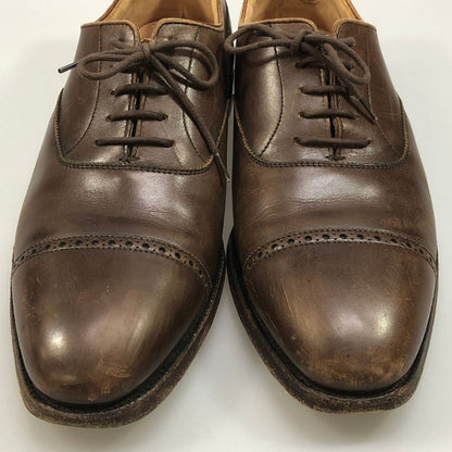 クロケット&ジョーンズ Fairford パンチドキャップトゥ ブラウン サイズUK6.5E  Crockett & Jones ビジネスシューズ 約25.0cm【LA】【中古】