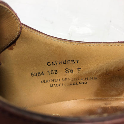 クロケット&ジョーンズ レザーシューズ GAYHURST シングルモンク カーフ バーガンディ メンズ サイズUK8.5E CROCKETT&JONES 約27.0cm【AFC3】