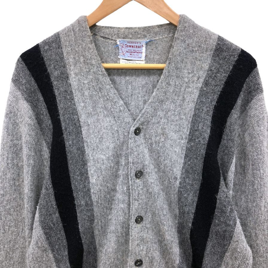 中古◆タウンクラフト 50S-60S カーディガン グレー メンズ アクリル サイズM towncraft 【AFB45】