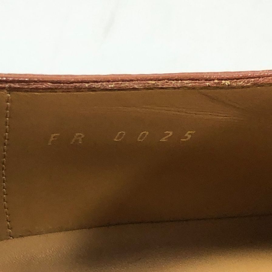 ルイヴィトン レザーシューズ シングルストラップ FR 0025 LVロゴ メンズ  サイズ7 ブラウン LOUIS VUITTON 約26.0cm【AFC48】