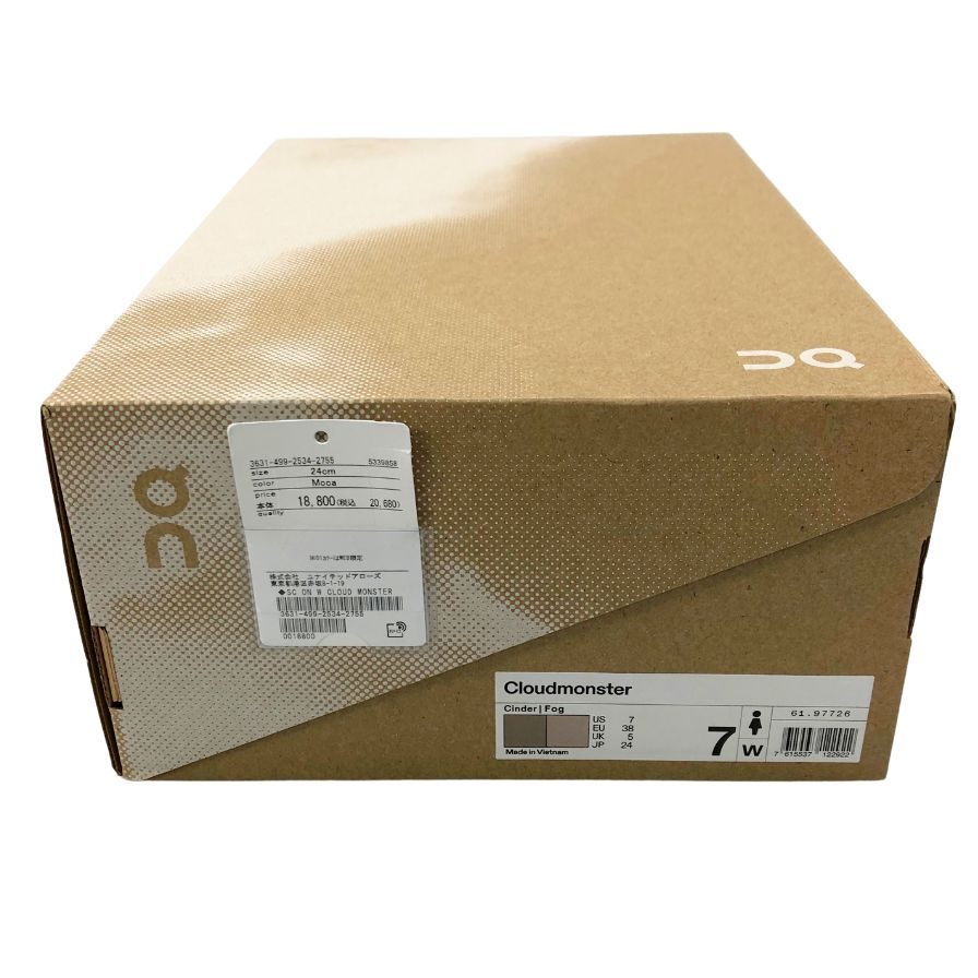 オン クラウドモンスター レディース サイズ24cm グレー ON 約24.0cm【AFD3】