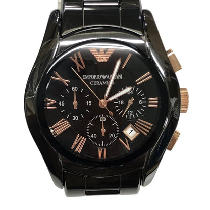 エンポリオアルマーニ クオーツ時計 クロノグラフ デイト ブラック メンズ AR-1410 EMPORIO ARMANI【AFI11】