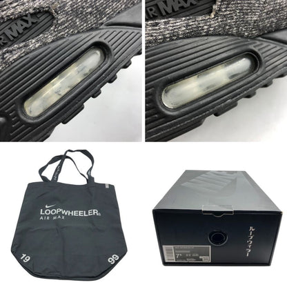 ナイキ ループウィラー スニーカー エアマックス 90 ニット ローカット 19年製 CQ7854-001 グレー メンズ サイズ25.5cm  NIKE × LOOPWHEELER 約25.5cm【AFD9】