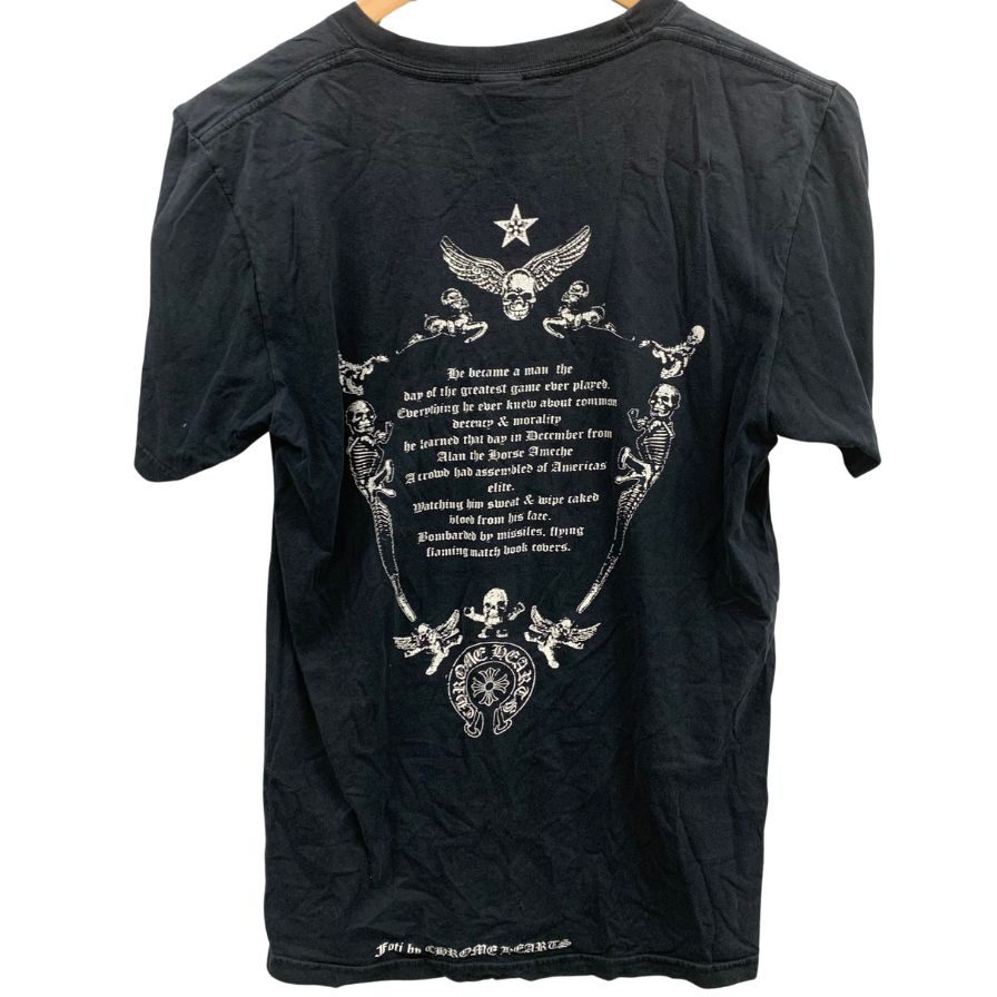 中古◇クロムハーツ Tシャツ スカル柄 ブラック メンズ サイズS