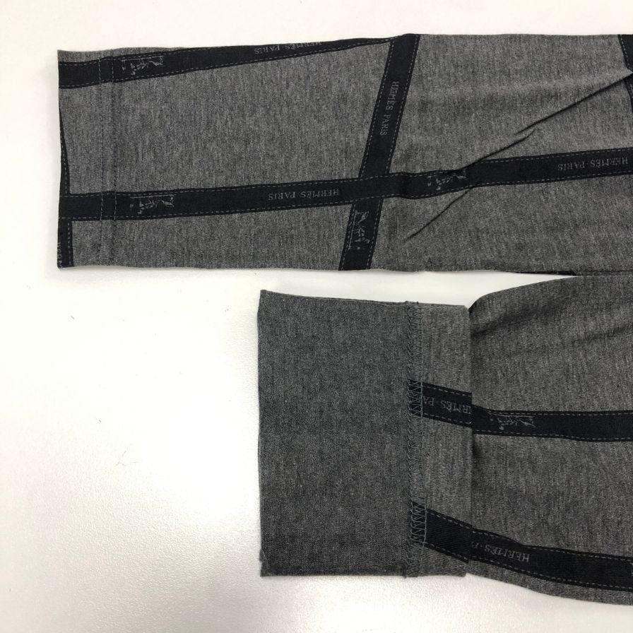 美品◆エルメス マルジェラ期 長袖Tシャツ ハイネック ボルデュック グレー レディース サイズL HERMES 【AFB41】