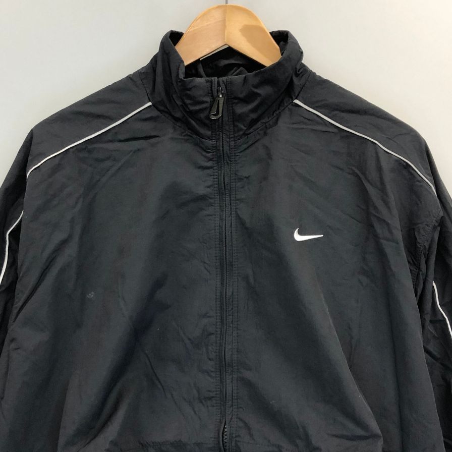 美品◆ナイキ 24SS ソロ スウッシュ ウーブン トラックジャケット ブラック メンズ サイズM NIKE 【AFA9】