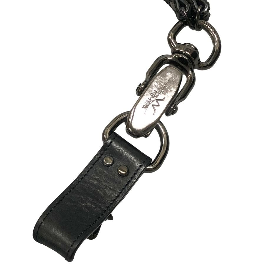 フット ザ コーチャー ウォレットチェーン シルバー金具 ブラック メンズ サイズF FOOT THE COACHER【AFI22】