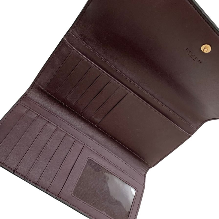 コーチ 長財布 二つ折り シグネクチャー PVC×レザー グリーン メンズ COACH【AFI6】