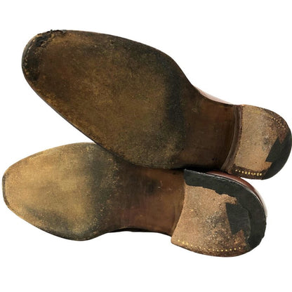 ジョンロブ レザーシューズ シングルモンク ブラウン UK7.5 JOHNLOBB 約26.0cm【AFC47】
