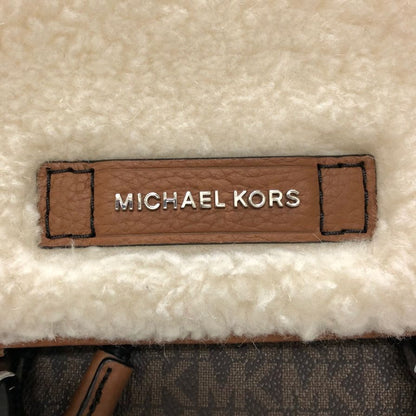 マイケルコース バックパック ロゴモノグラム ボアファー レザー ブラウン ユニセックス MICHAEL KORS【AFE10】