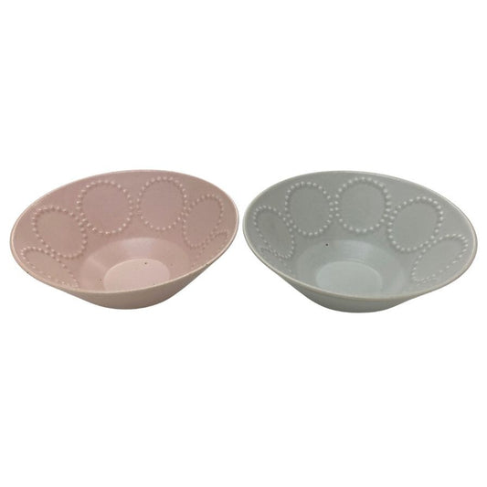 ミナペルホネン ボウル タンバリン 2点セット ピンク グレー 陶器 mina perhonen【AFI28】【中古】