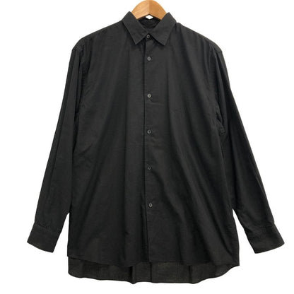 極美品◆コモリ 26SS コモリシャツ KHADI コットン ブラック メンズ サイズ2 D01-02010 COMOLI 【AFB13】
