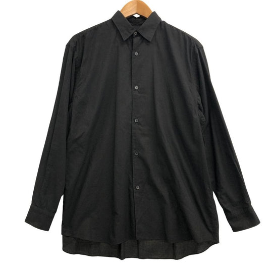 極美品◆コモリ 26SS コモリシャツ KHADI コットン ブラック メンズ サイズ2 D01-02010 COMOLI 【AFB13】