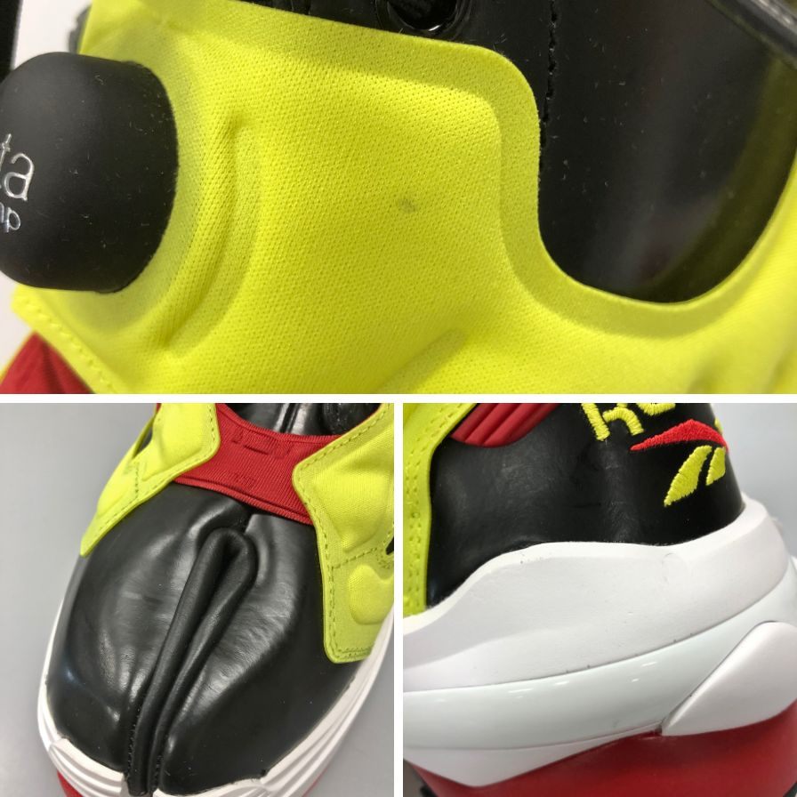 メゾンマルジェラ リーボック スニーカー Tabi Instapump Fury Hi S34WU0024 イエロー系 レディース サイズ41 Maison Margiela Reebok 約26.0cm【AFD7】