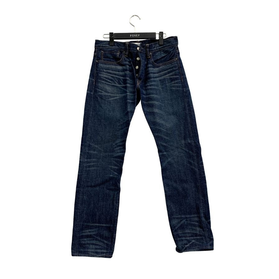 ロン ハーマン デニム パンツ シワ加工 USA製 セルビッジ 青耳 メンズ サイズ31 インディゴ Ron Herman Denim 【AFB45】