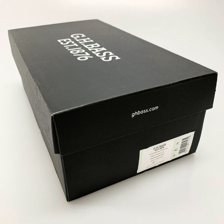 ジーエイチバス ローファー ウィージャンズ シボレザー フリンジ サイズ9 メンズ ブラック G.H.Bass&Co. WEEJUNS Layton ローファー 約28.0cm【LA】【中古】