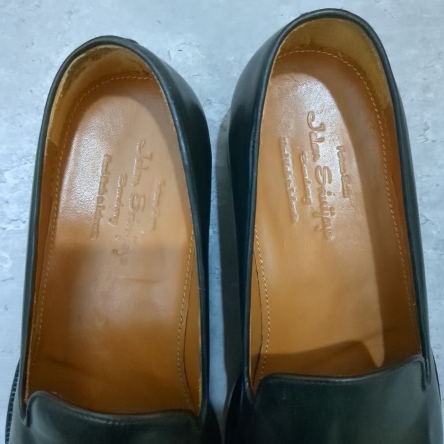 ジャランスリワヤ 98957 スリッポン カーフ ブラック メンズ サイズUK7.5 Jalan Sriwijaya スリッポン 約25.5cm【LA】【中古】