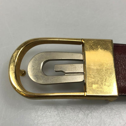 グッチ ベルト レザー ゴールバックル レッド GUCCI【AFI2】