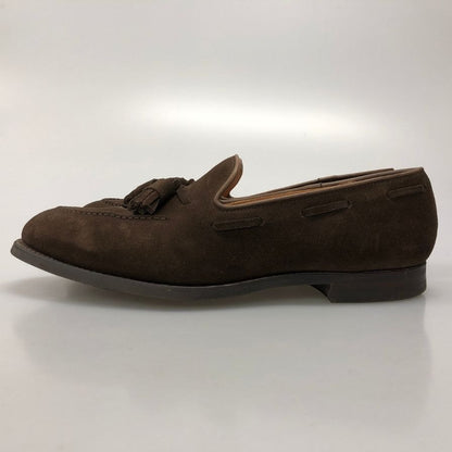 クロケット&ジョーンズ レザーシューズ タッセル ローファー スエード キャベンディッシュ3 ブラウン サイズUK7E CROCKETT&JONES CAVENDISH3 ローファー 約26.5cm【LA】【中古】