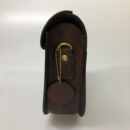 イタガキ ショルダーバッグ サドル型 ドイツレザー ダークブラウン ITAGAKI【AFE9】