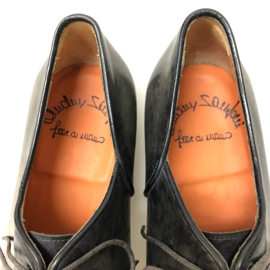 サントーニ  リーフデザイン 14774 61  ドレスシューズ メンズ グレー系 サイズ5.5 Santoni 約24.5cm【AFC44-2】
