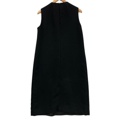 美品◆セオリー リュクス ジレ レイヤード風 ワンピース 03-6205530 サイズ38 ブラック レディース theory 【AFB1】