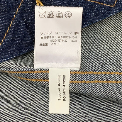 極美品◆ラルフローレン パープルレーベル デニムジャケット メンズ インディゴ サイズS RALPH LAUREN PURPLE LABEL 【AFB16】