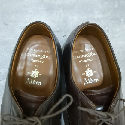 オールデン 43518 パンチドキャップトゥ コードバン ダークバーガンディ メンズ サイズUS8D ALDEN ビジネスシューズ 約26.0cm【LA】【中古】