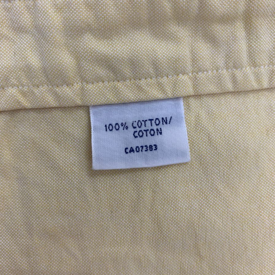 美品◆ポロラルフローレン ボタンダウンシャツ 90年S オールド イエロー メンズ サイズ15.5 Polo Ralph Lauren 【AFA21】