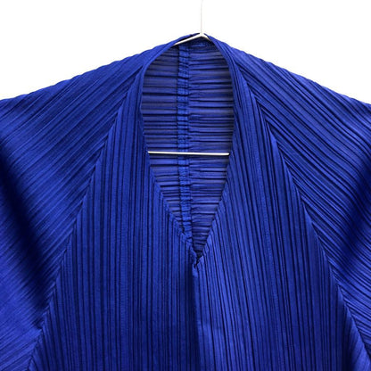 美品◆プリーツプリーズ イッセイミヤケ PP11-JK541 リブ プリーツ ブルー サイズ 3 PLEATS PLEASE 【AFB11】