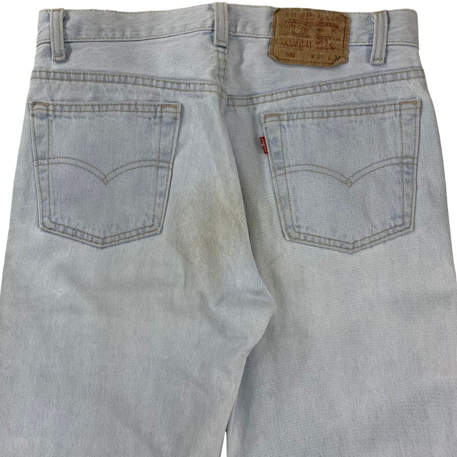 リーバイス デニムパンツ 501 90年代 USA製 ボタン裏501 インディゴ メンズ サイズ W30 L34 LEVI’S 【AFB34】