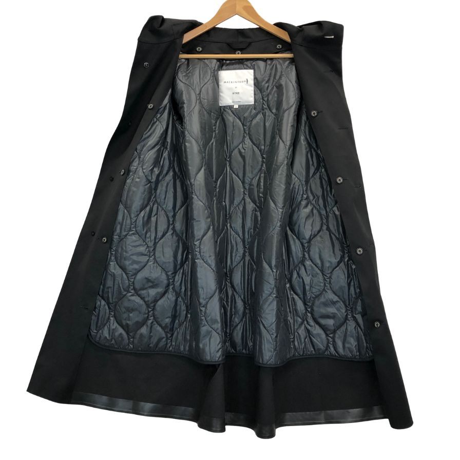 美品◆マッキントッシュ×ハイク フーデッドコート ライナー付き ブラック メンズ サイズ1 MACKINTOSH×HYKE 【AFA20】