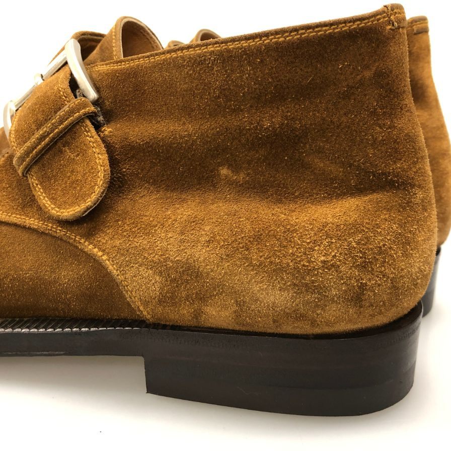 ストールマンテラッシ スエード チャッカブーツ Uチップ メンズ サイズ40.5 ブラウン SUTOR MANTELLASSI 約25.5cm【AFC30】