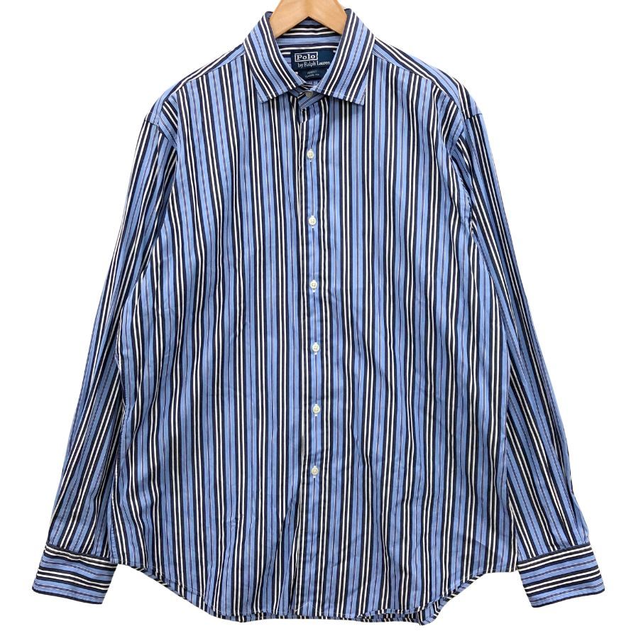 美品◆ポロ ラルフローレン ストライプシャツ サイズL メンズ POLO RALPH LAUREN 【AFB37】