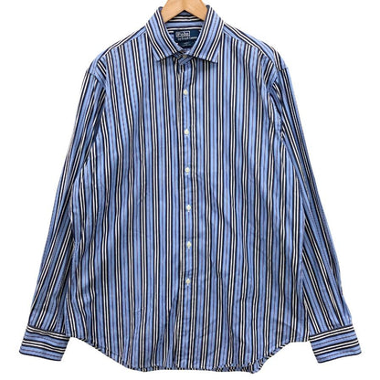 美品◆ポロ ラルフローレン ストライプシャツ サイズL メンズ POLO RALPH LAUREN 【AFB37】