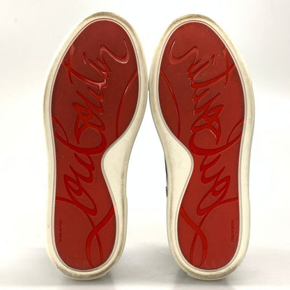 クリスチャンルブタン ハイカットスニーカー スタッズ 総柄 ブルー系 レディース サイズ35.5 Christian Louboutin 約22.0cm【AFC4-2】