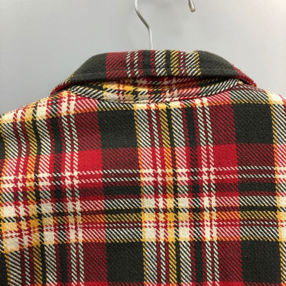 極美品◆ファイブブラザー ネルシャツ チェック柄 赤系 コットン想定 裏地キルティング付き 品質タグなし 復刻版想定 メンズ サイズS FIVE BROTHER 【AFA9】