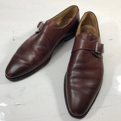 クロケット&ジョーンズ レザーシューズ GAYHURST シングルモンク カーフ バーガンディ メンズ サイズUK8.5E CROCKETT&JONES 約27.0cm【AFC3】