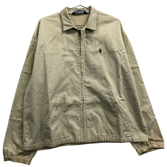 中古◆ポロ ラルフローレン スウィングトップ 90S ベージュ メンズ サイズM Polo RALPH LAUREN 【AFB40】