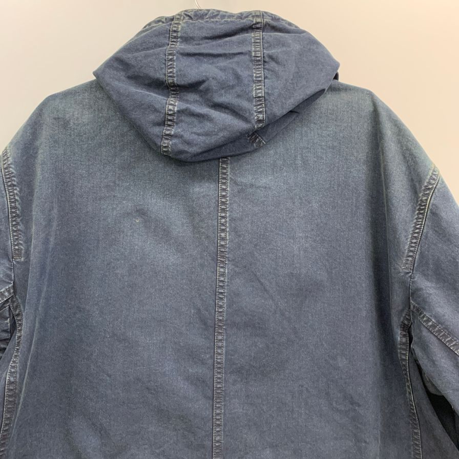 美品◆ポロ ラルフローレン 国内正規 M-51 フィッシュテイル パーカー モッズコート USED加工  IDEAL製ジップメンズ サイズL ブルー Polo Ralph Lauren 【AFB33】