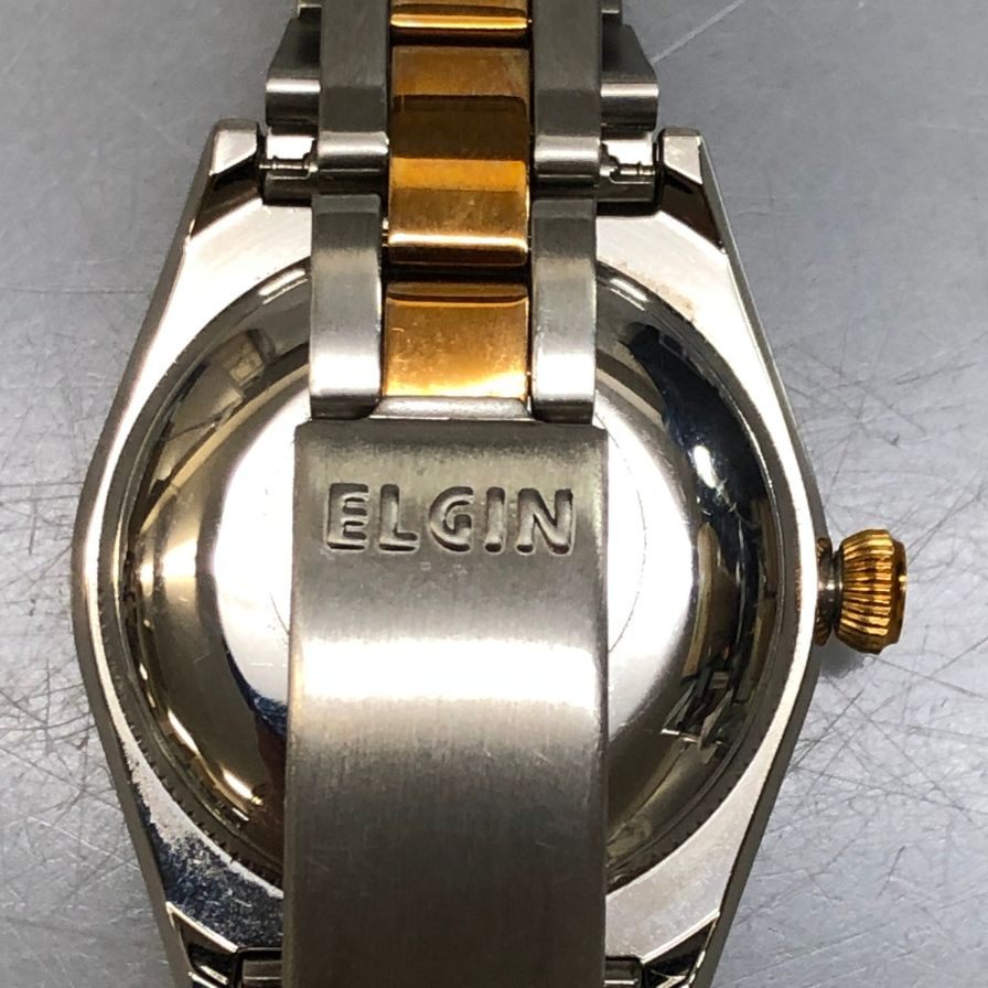ロードエルジン 自動巻き シルバー×ピンクゴールド レディース M-049 LORD ELGIN【AFI11】