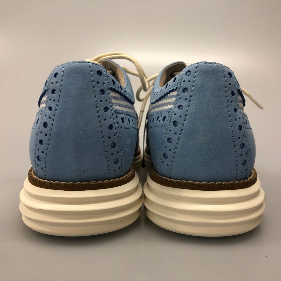 コールハーン レザーシューズ C38485 オリジナルグランドリマスタードロングウィングオックスフォード サイズ8 ブルー系 メンズ COLE HAAN 約26.5cm【AFC5】