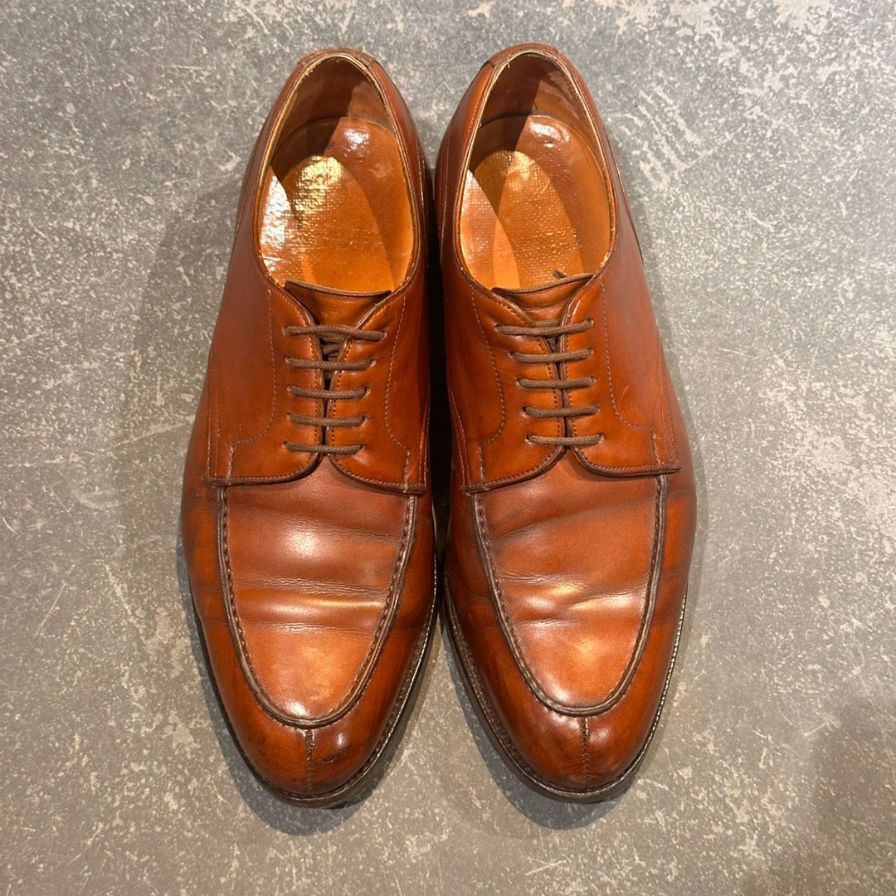 バーニーズニューヨーク エドワードグリーン製 Uチップ 32ラスト ブラウン サイズUK7 メンズ BARNEYS NEW YORK ビジネスシューズ 約25.5cm【LA】【中古】