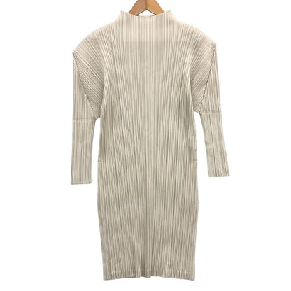 極美品◆プリーツプリーズ イッセイミヤケ ハイネック カットソー PP41JT122 レディースサイズ 3 グレー PLEATS PLEASE ISSEY MIYAKE 【AFB21】