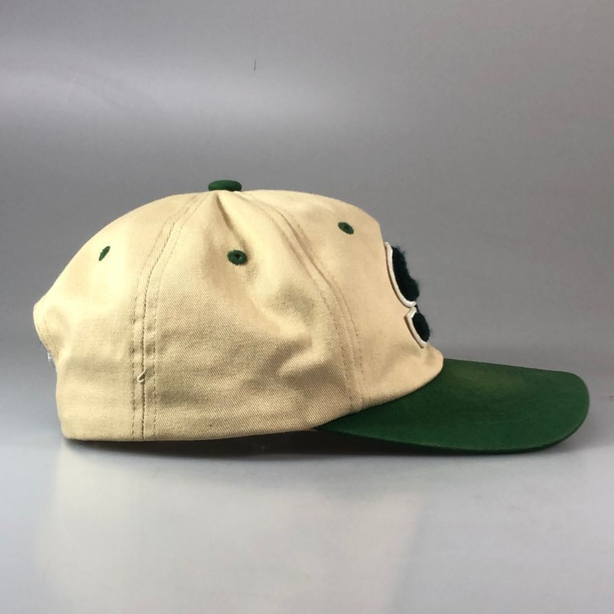 ステューシー キャップ 6パネル 2トーン アップリケ ワッペン 1311061 ベージュ グリーン STUSSY【AFB54】【中古】