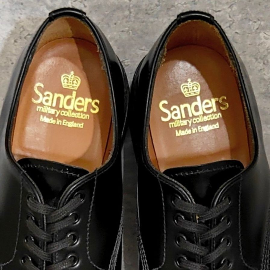 サンダース レザーシューズ 1830B ミリタリーダービー ガラスレザー ブラック レディース サイズUK3 SANDERS ビジネスシューズ 約22.5cm【LA】【中古】