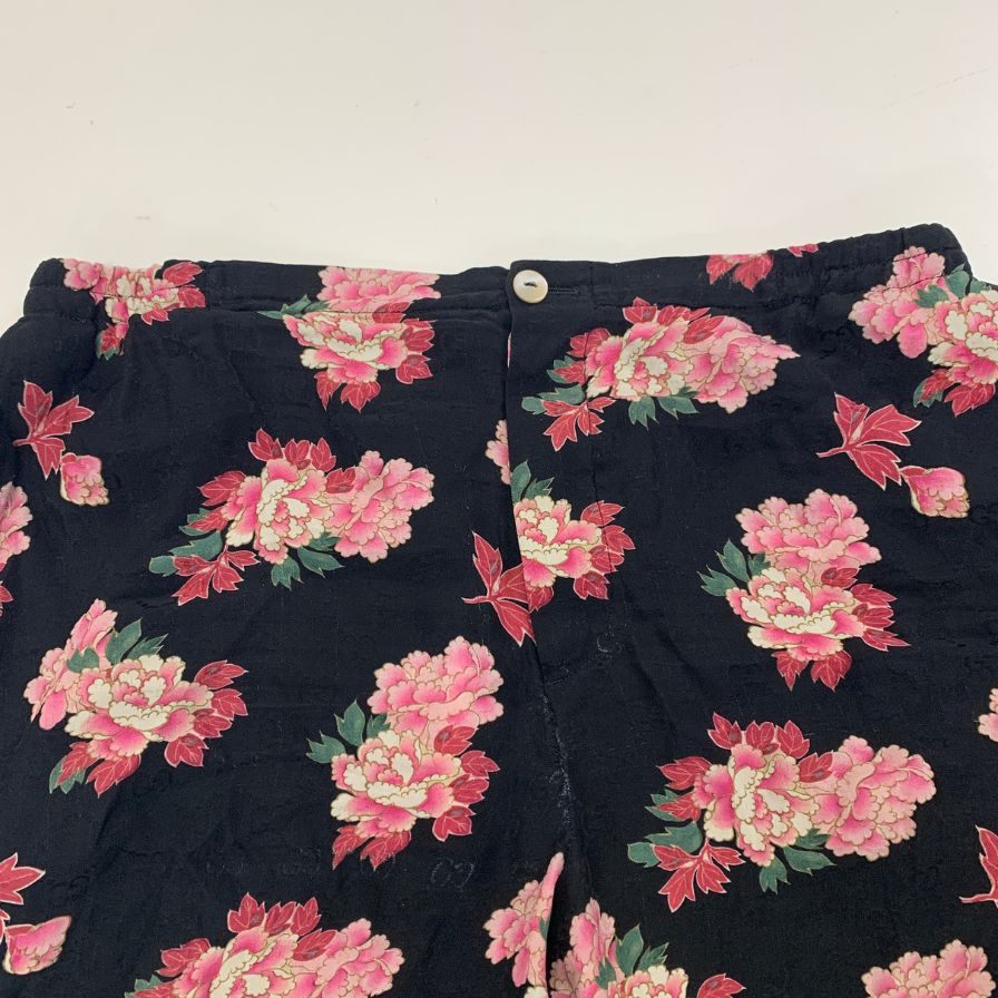 グッチ 624399 ショートパンツ シルク 花柄 メンズ サイズ46 GUCCI 【AFB27】